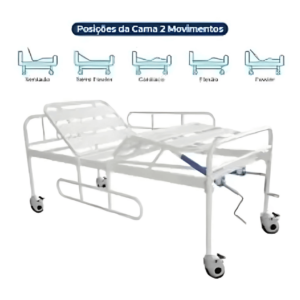 Cama Hospitalar com Rodas DX2 – Dellamed