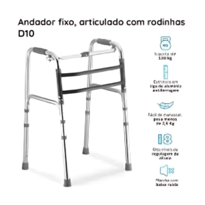 Andador Adulto Alumínio Dobrável Articulado Dellamed-D10