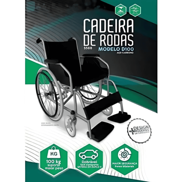 Cadeira de Rodas Dobravel Dellamed -D100